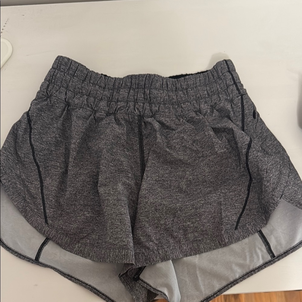 lululemon athletica Gray Athletic Shorts Lightweight Dolphin Cut